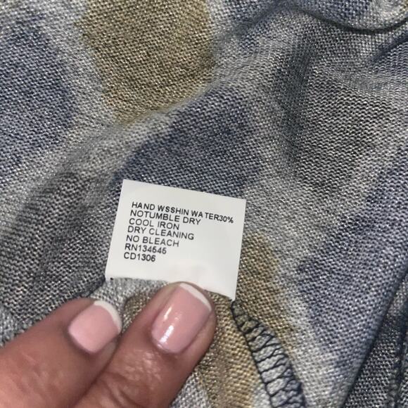 Ciel USA Geometric Pullover Diamond Long Sleeve Short Dress Sz Small S - Picture 4 of 10